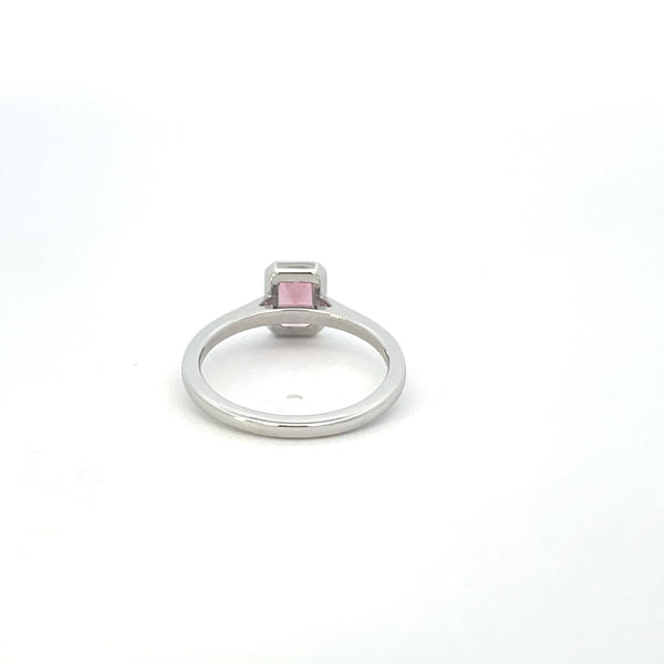 'Bespoke' Bezel Set Pink Tourmaline Ring | 1.10ct | SZ 6.5 |