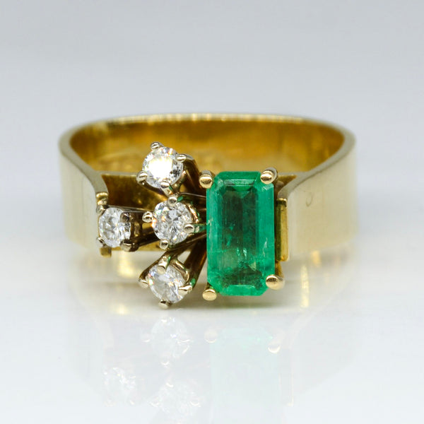 'Pelegrin' Emerald & Diamond Ring | SZ 7.5 |
