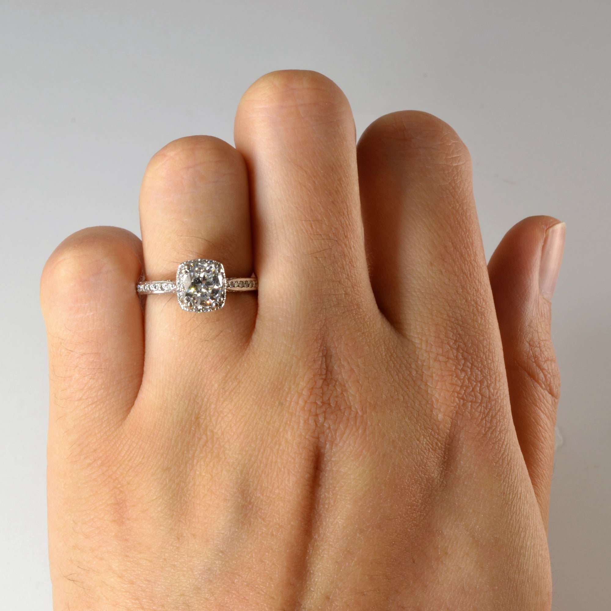 'Tacori' Cushion Cut Halo Diamond Engagement Ring | 1.31ctw | SZ 5 |