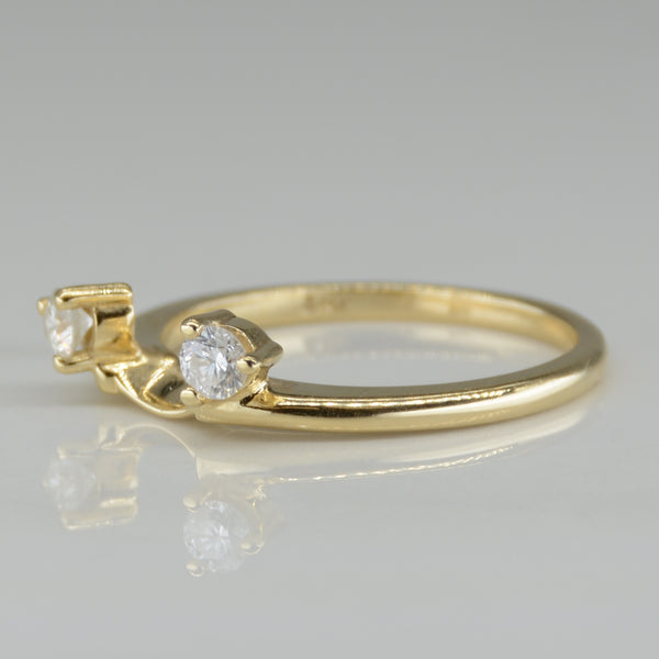 'Bespoke' Two Stone Ring Enhancer | 0.20ctw | SZ 6.5 |