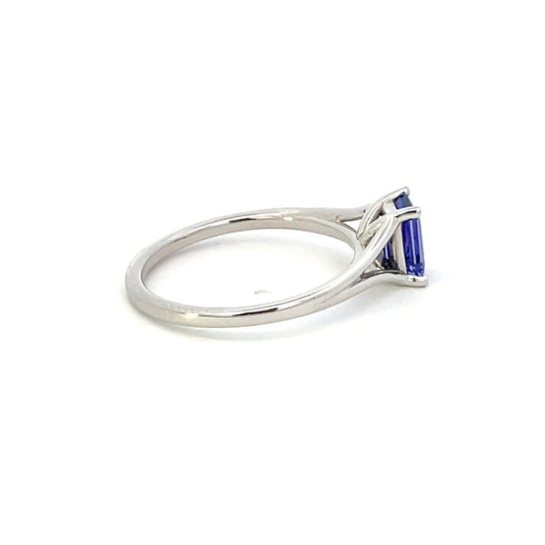 'Bespoke' Split Shank Emerald Cut Tanzanite Ring | 0.60ct | SZ 6.5 |