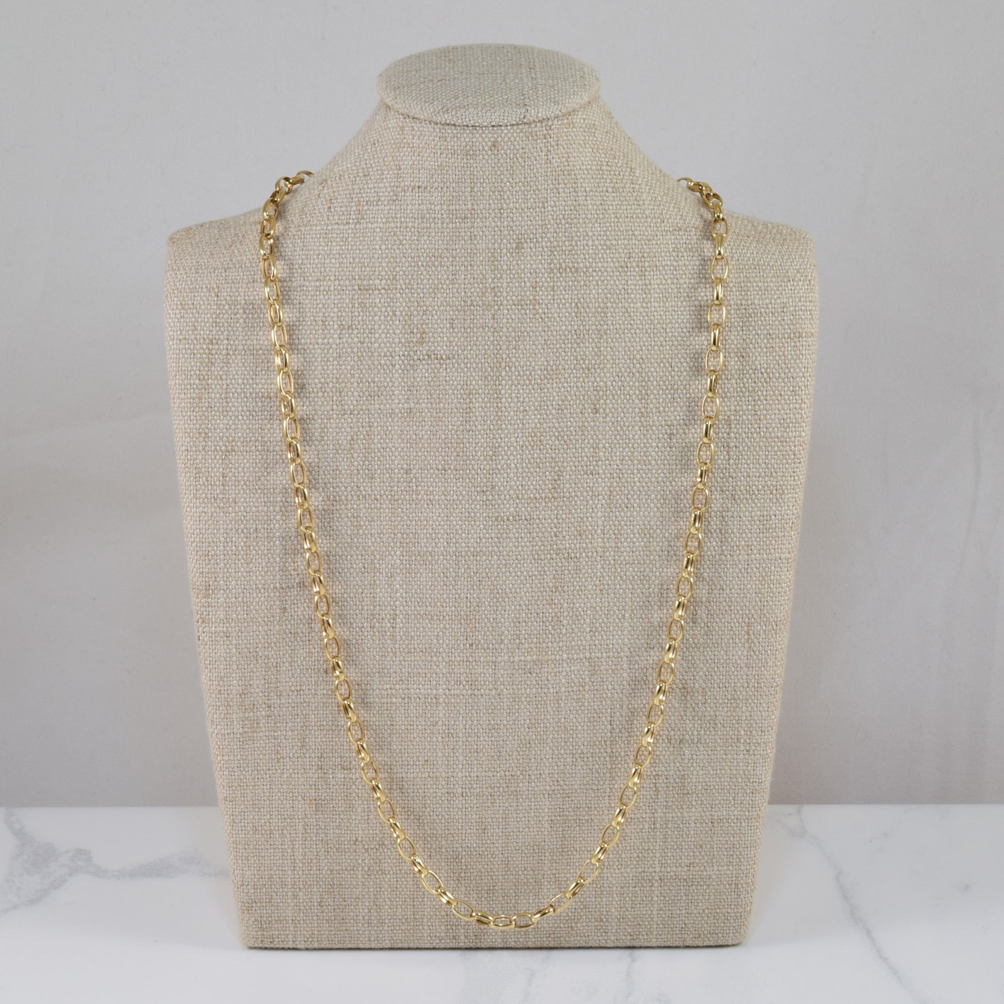 10k Yellow Gold Cable Chain | 18.5