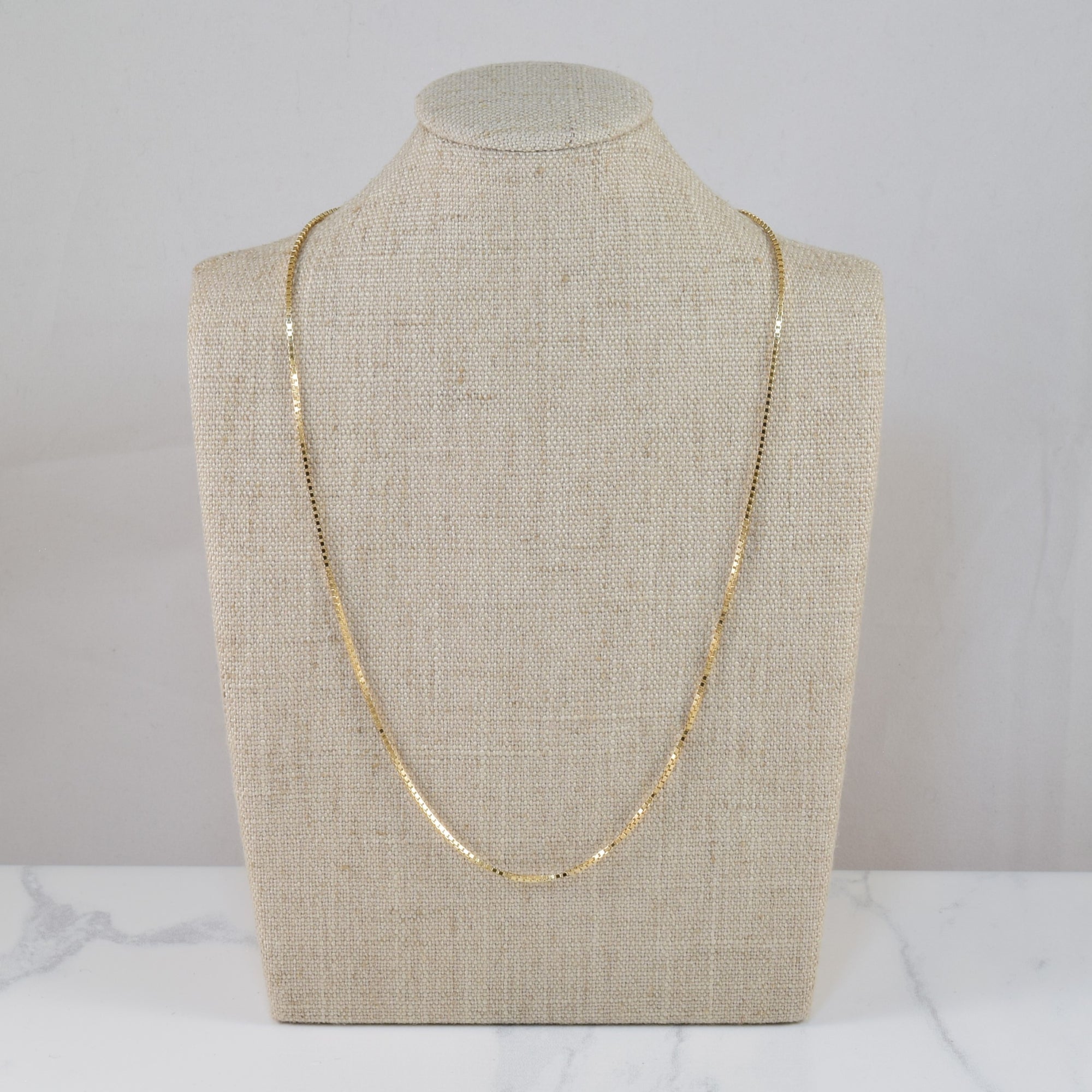 10k Yellow Gold Box Chain | 16
