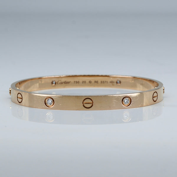 CARTIER Love Bracelet, 4 Diamonds | 7