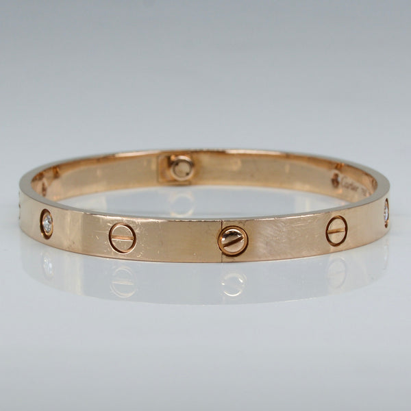 CARTIER Love Bracelet, 4 Diamonds | 7