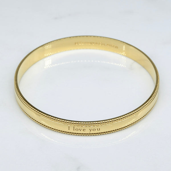 'Tiffany & Co.'  Engraved 'I Love You Bangle' | 7