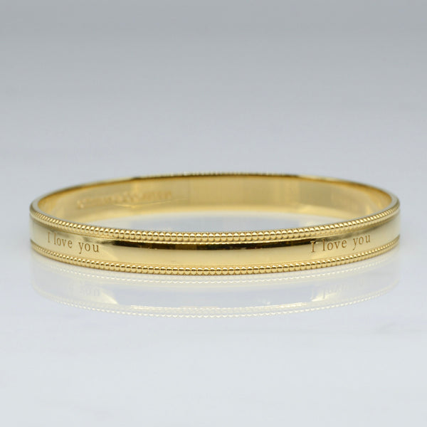 'Tiffany & Co.'  Engraved 'I Love You Bangle' | 7