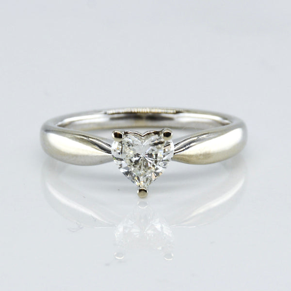 'Bespoke' Heart Cut Diamond Solitaire Engagement Ring | SZ 7 |