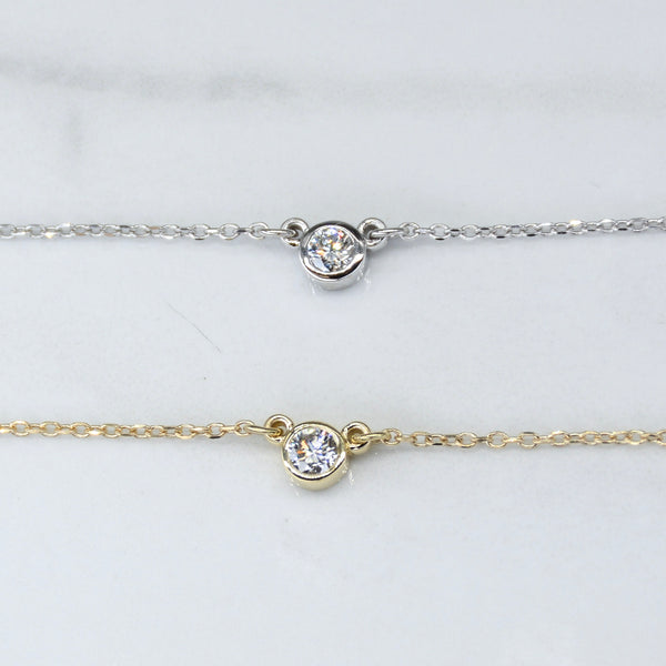 'Bespoke' Floating Diamond Necklace | 0.10ct | 18