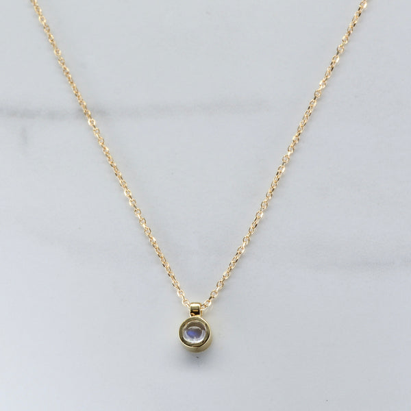 'Bespoke' Moonstone Cabochon Necklace | 0.30ct |