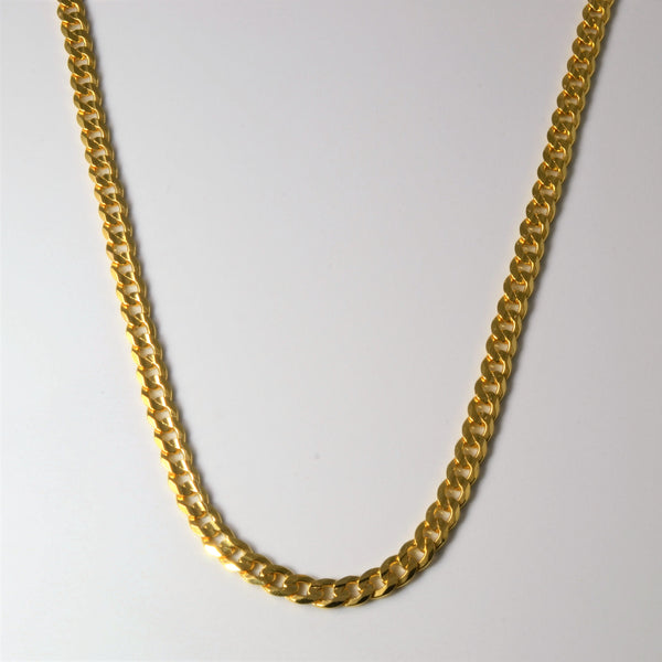 22k Yellow Gold Cuban Chain | 20