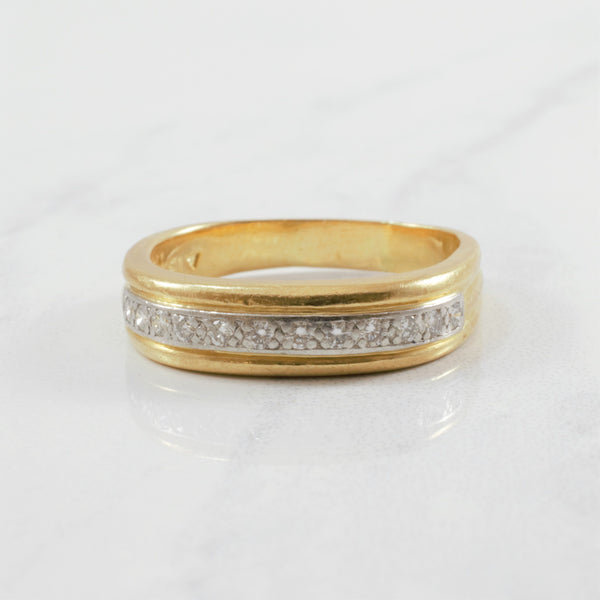 'Cavelti' Vintage Diamond Soft Square Band | 0.25ctw | SZ 7.75 |