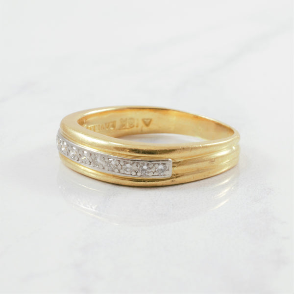 'Cavelti' Vintage Diamond Soft Square Band | 0.25ctw | SZ 7.75 |