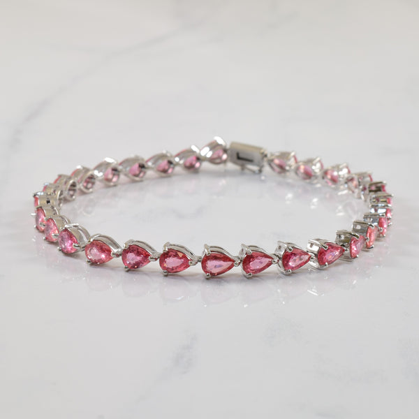 Pear Cut Sapphire Bracelet | 14.12ctw | 8.25