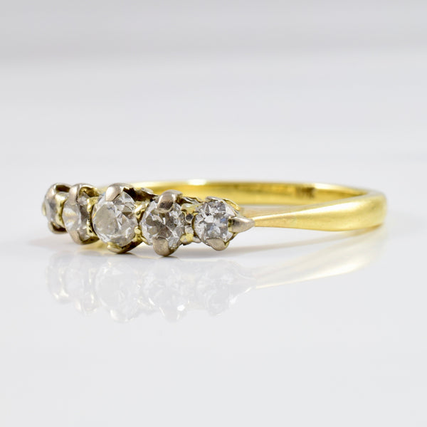 1940s Five Stone Diamond Ring | 0.50ctw | SZ 8.75 |