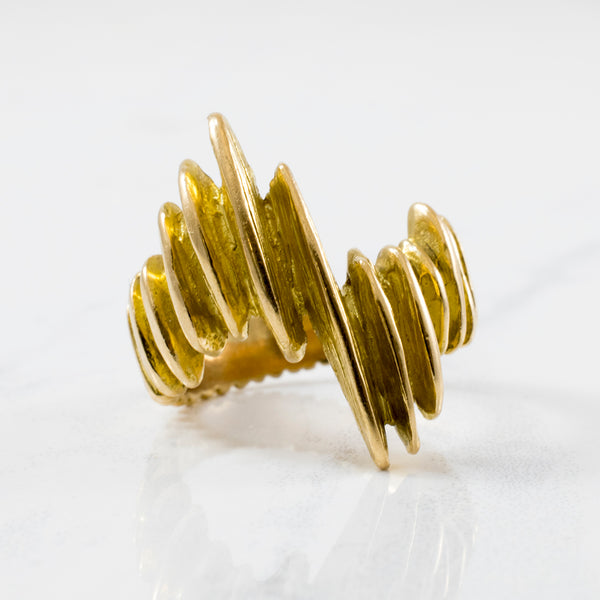 'Cavelti' Angular Cocktail Ring | SZ 4.75 |
