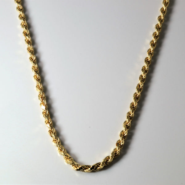 14k Yellow Gold Rope Chain | 22