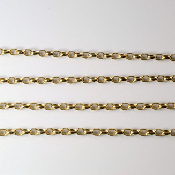9k Yellow Gold Cable Chain | 24
