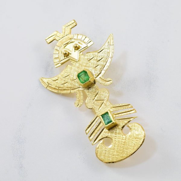 Aztec Emerald Convertible Pendant & Brooch | 0.58ctw |