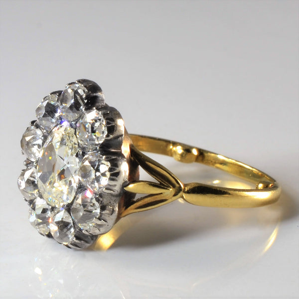 Victorian Pear Cut Diamond Ring | 3.11ctw | SZ 7.5 |