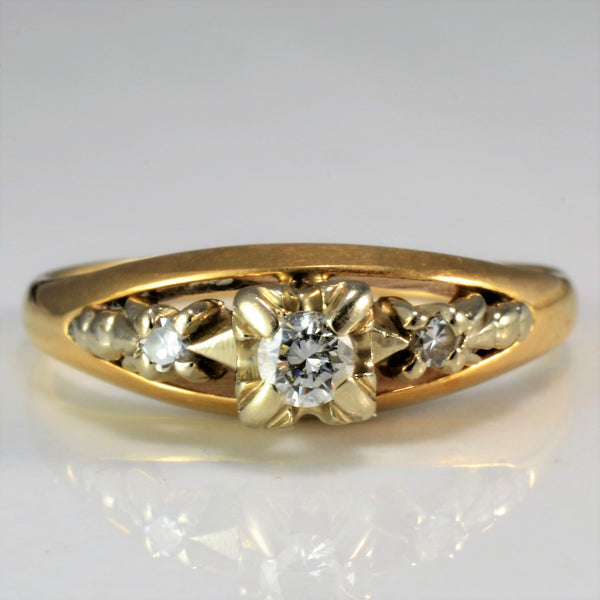 Simple Vintage Engagement Ring | 0.11 ctw, SZ 4.5 |