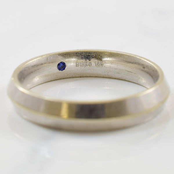 'Birks' Blue Knife Edge Wedding Band | SZ 7.5 |