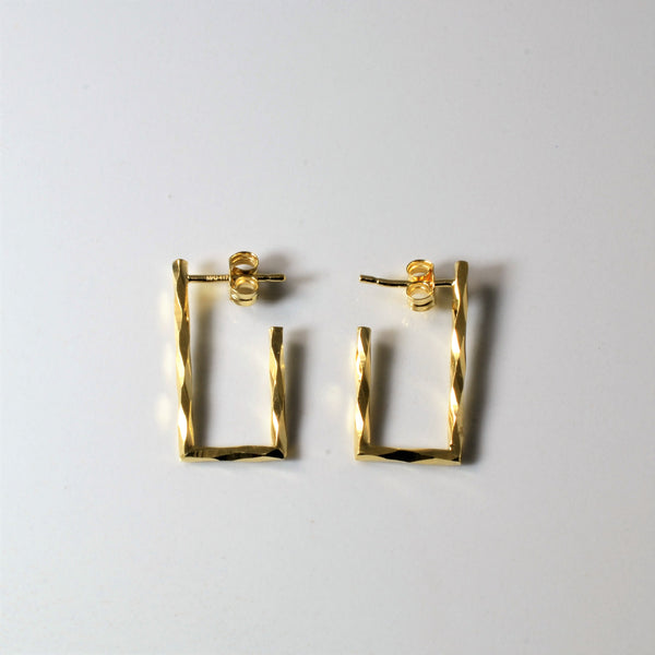 Twisted Bar Hoop Earrings |