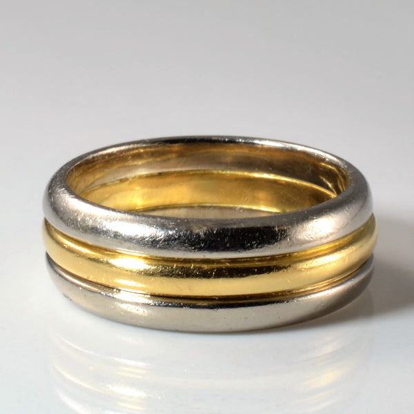 'Cavelti' Two Tone Gold Band | SZ 10.5 |