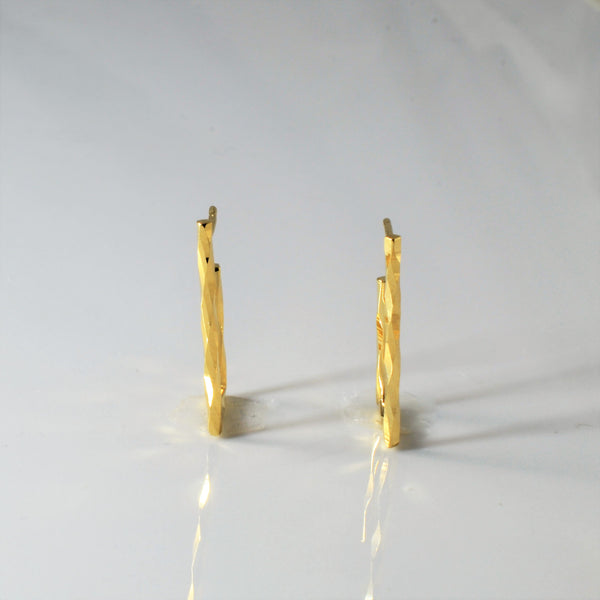 Twisted Bar Hoop Earrings |