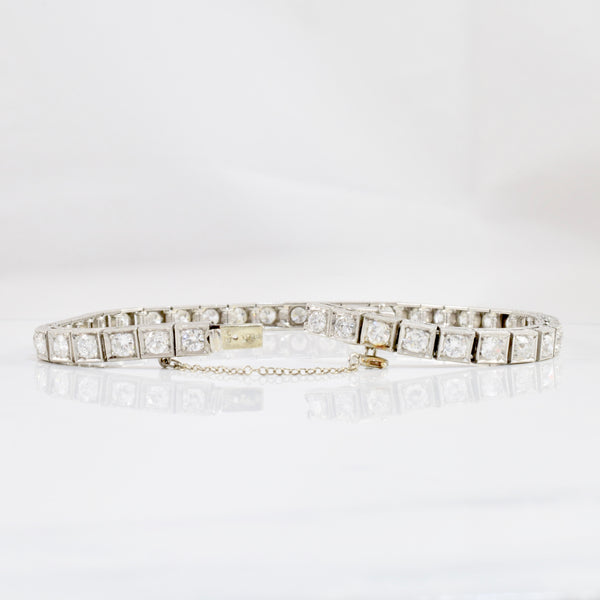 Art Deco Diamond Tennis Bracelet | 5.00ctw | 7