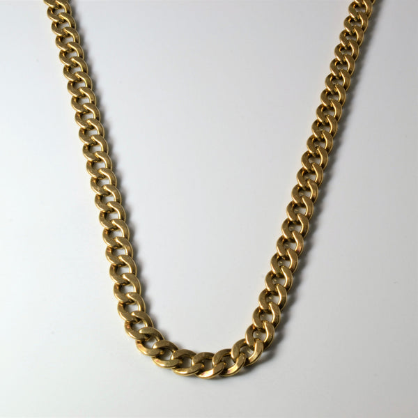 9k Yellow Gold Cuban Chain | 18