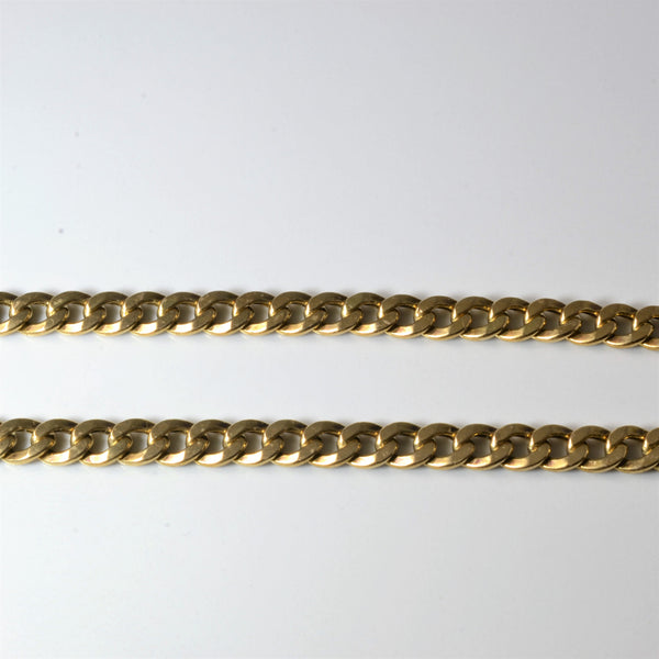 9k Yellow Gold Cuban Chain | 18
