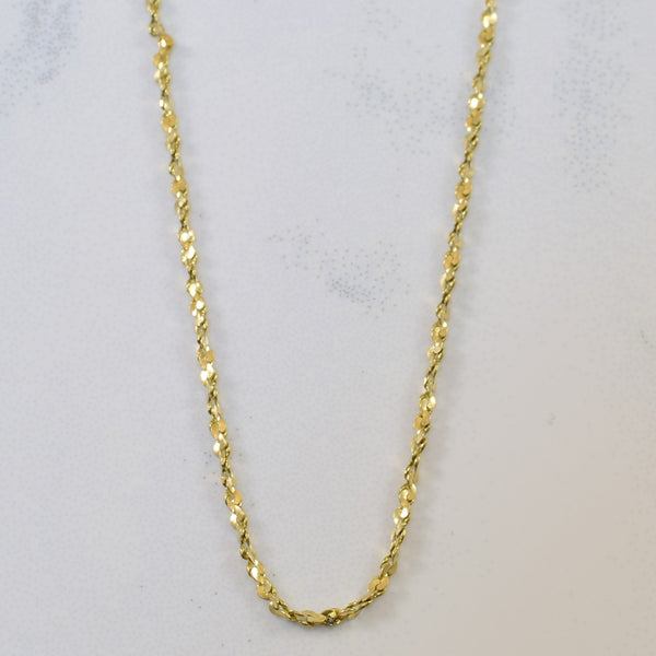 10k Yellow Gold Tinsel Chain | 18.5