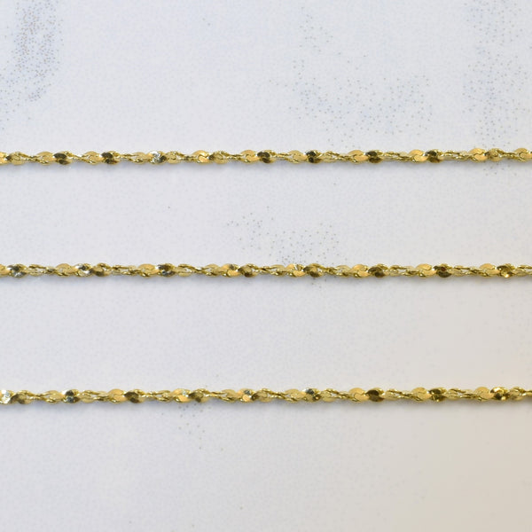 10k Yellow Gold Tinsel Chain | 18.5