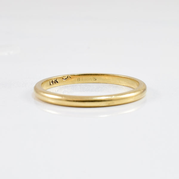 'Birks' 2mm Gold Band | SZ 7 |