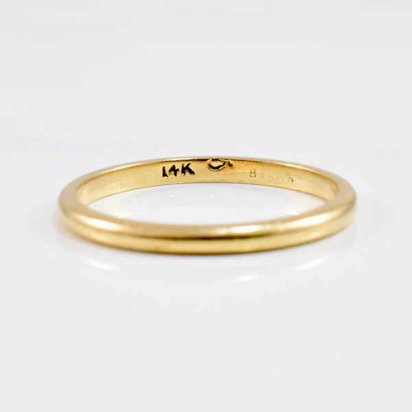 'Birks' 2mm Gold Band | SZ 7 |