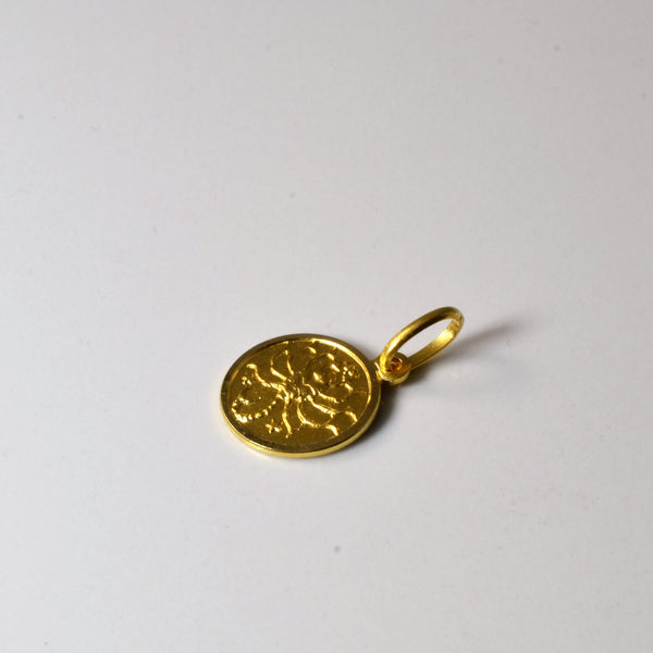 Yellow Gold Scorpion Medallion Pendant |