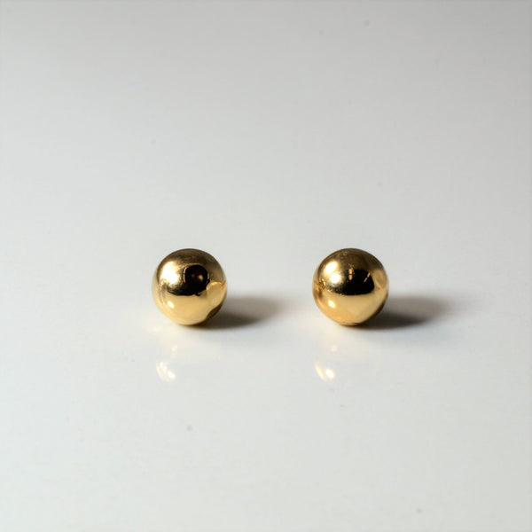 Yellow Gold Ball Studs |