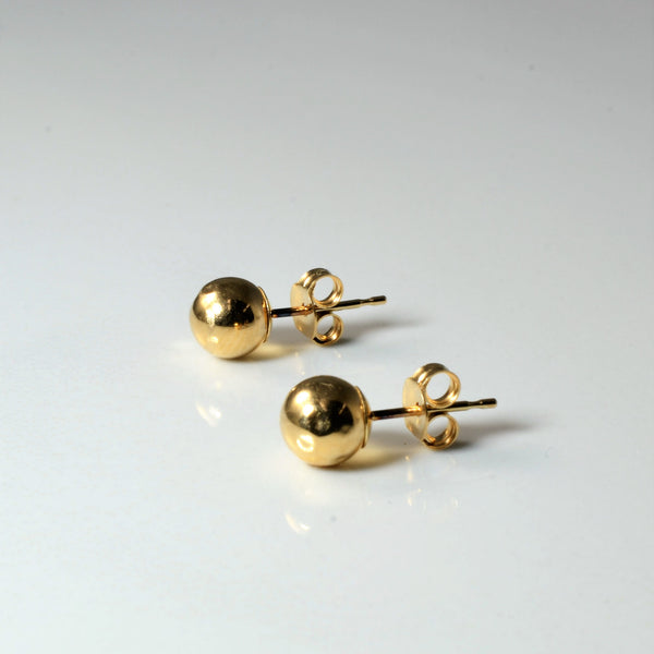 Yellow Gold Ball Studs |
