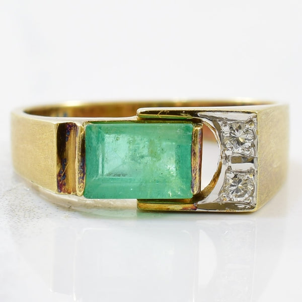 Emerald & Diamond Ring | 0.04ctw, 2.00ct | SZ 4.75 |