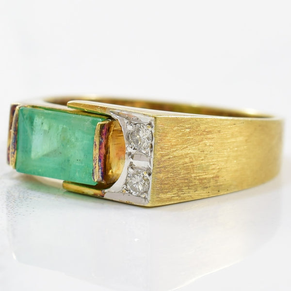 Emerald & Diamond Ring | 0.04ctw, 2.00ct | SZ 4.75 |