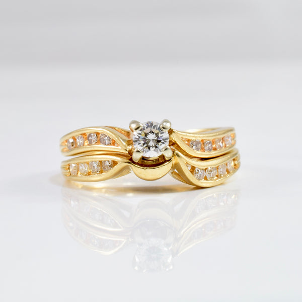 Bypass Diamond Wedding Set | 0.37 ctw SZ 5.25 |