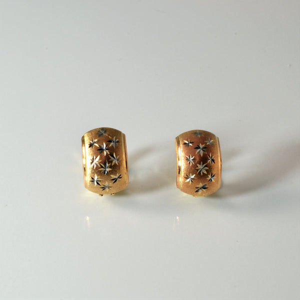 Starburst Gold Huggie Earrings |