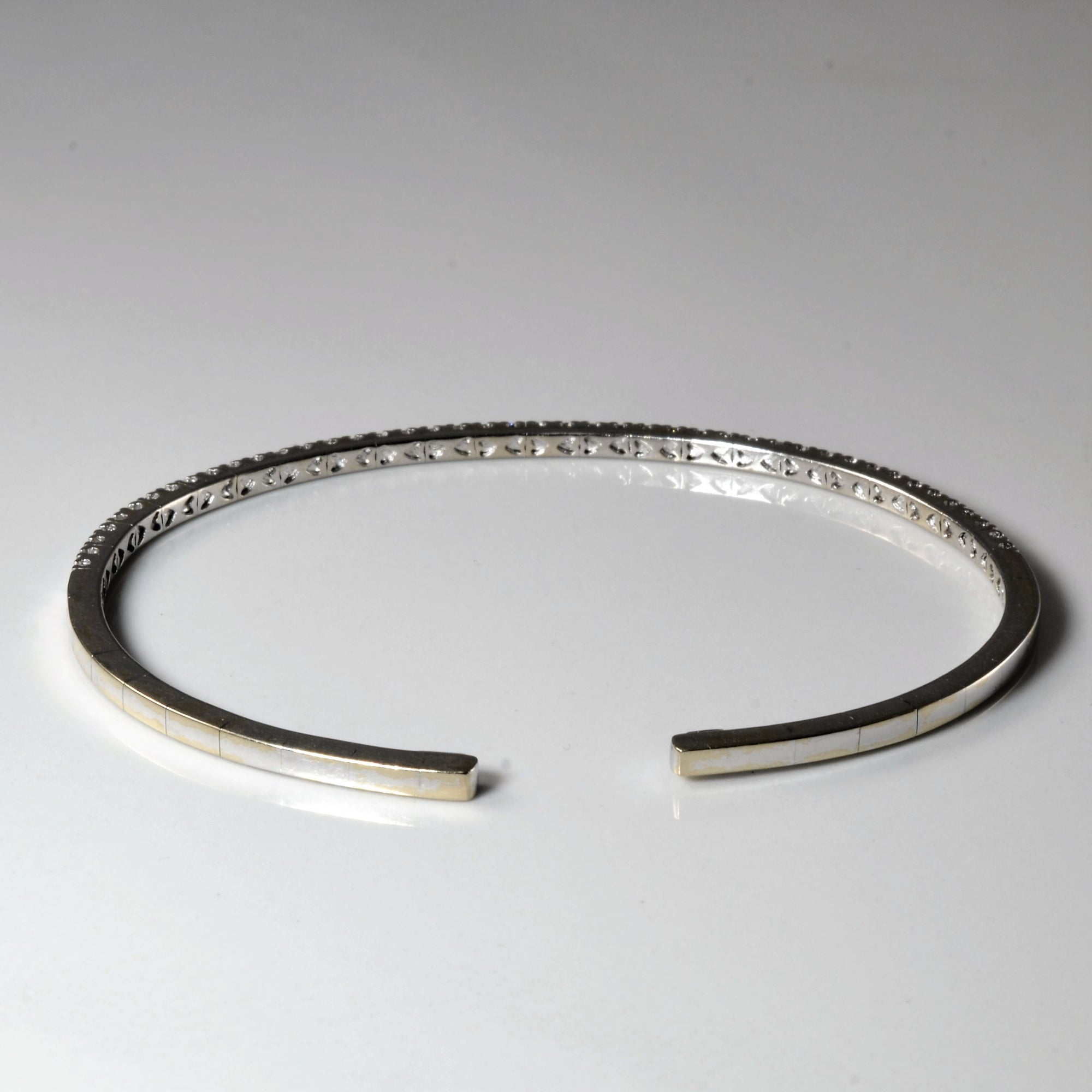 Pave Diamond Bangle Bracelet | 0.88ctw | 7