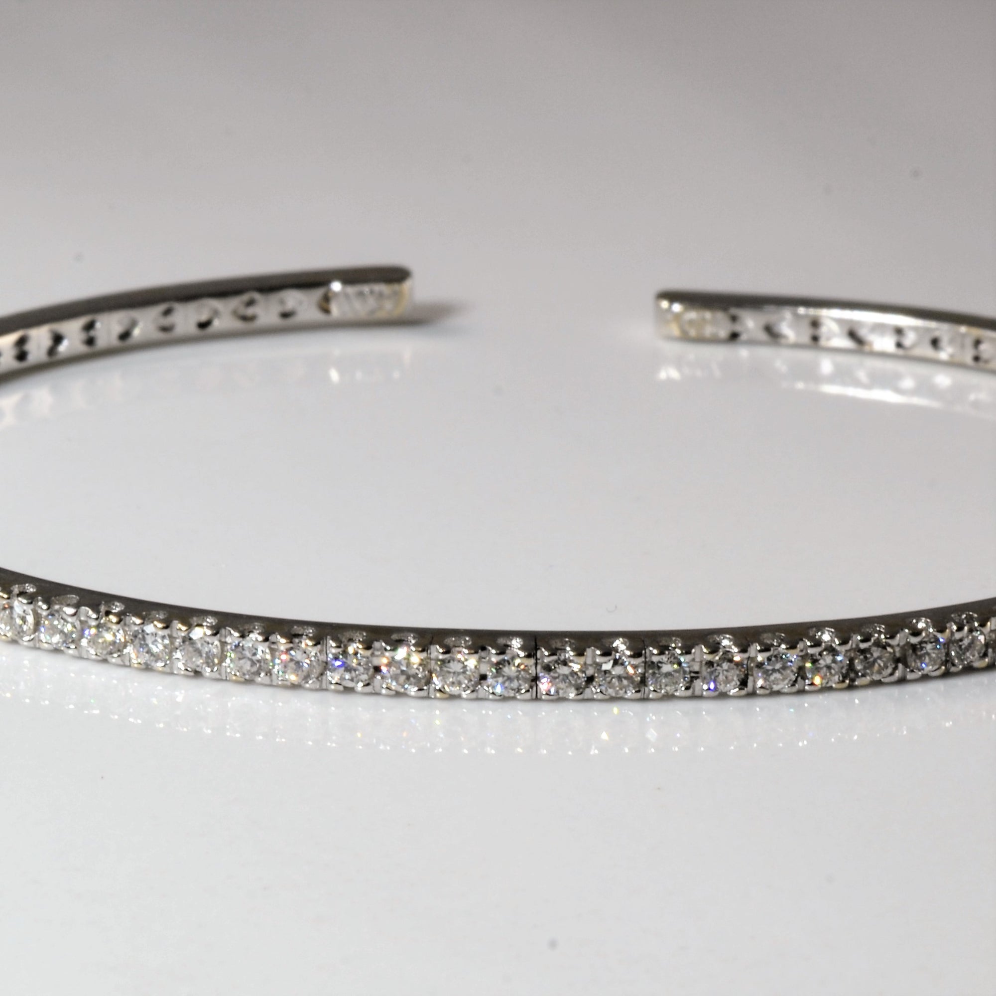 Pave Diamond Bangle Bracelet | 0.88ctw | 7