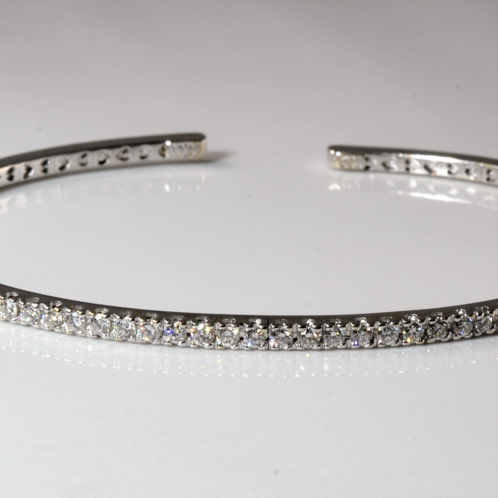 Pave Diamond Bangle Bracelet | 0.88ctw | 7