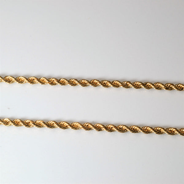 10k Yellow Gold Rope Chain | 18