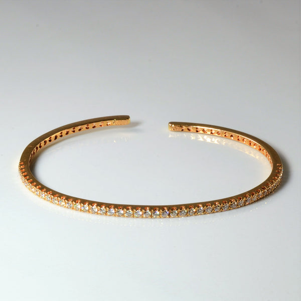 Pave Diamond Bangle Bracelet | 0.88ctw | 7