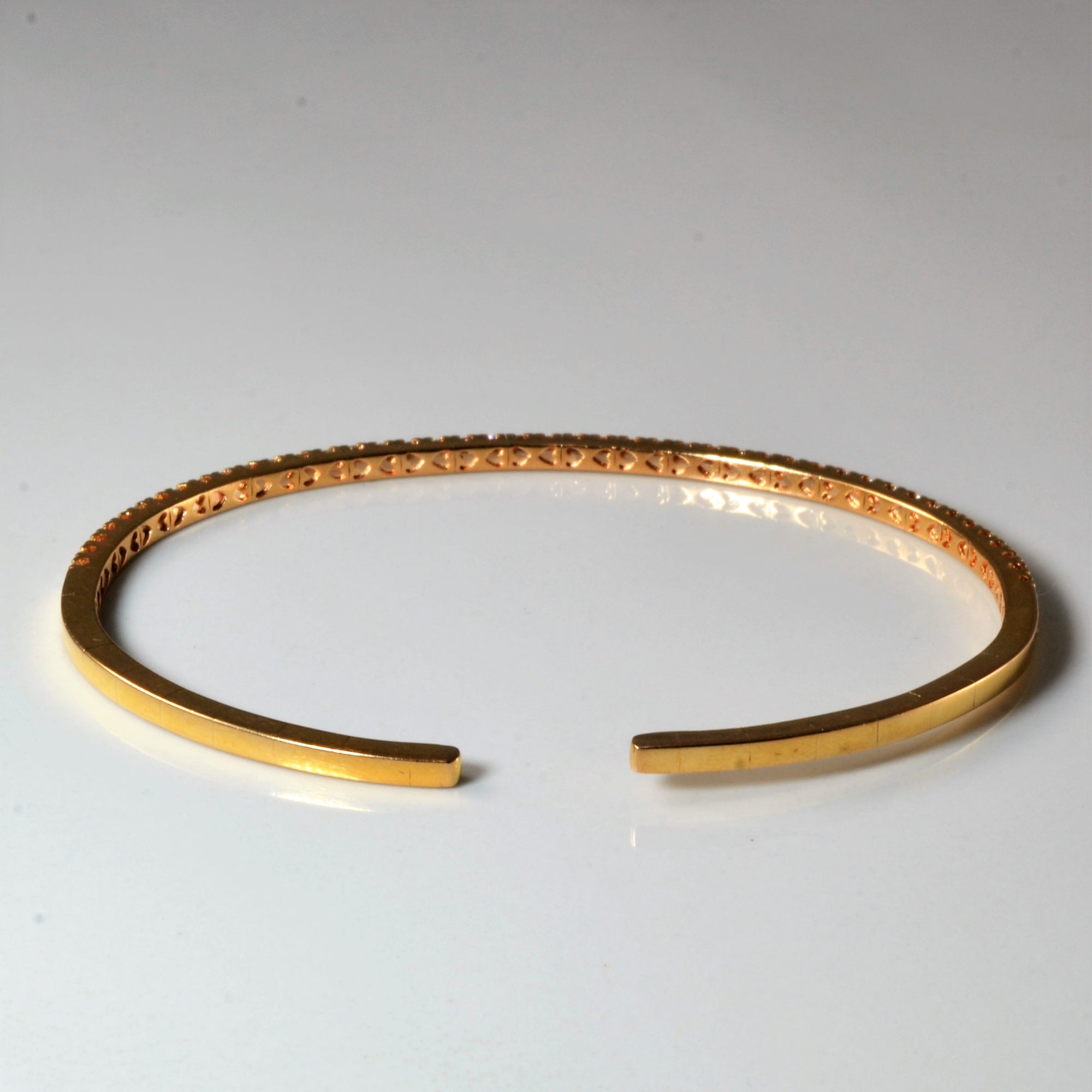 Pave Diamond Bangle Bracelet | 0.88ctw | 7