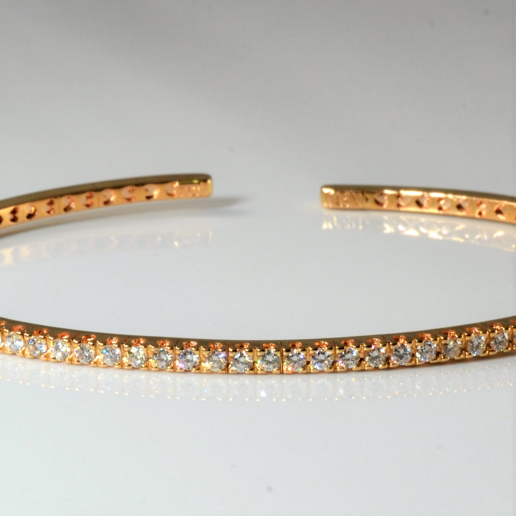 Pave Diamond Bangle Bracelet | 0.88ctw | 7